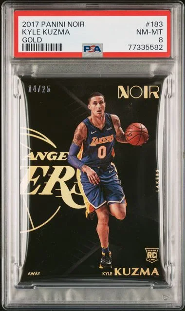 2017 Panini Noir Kyle Kuzma Gold #183 card image