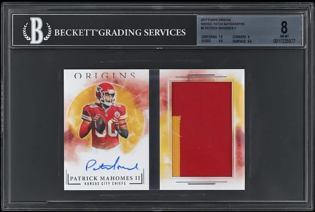 2017 Panini Origins Patrick Mahomes II Patch Autograph (RPA) #RBA-PM card image