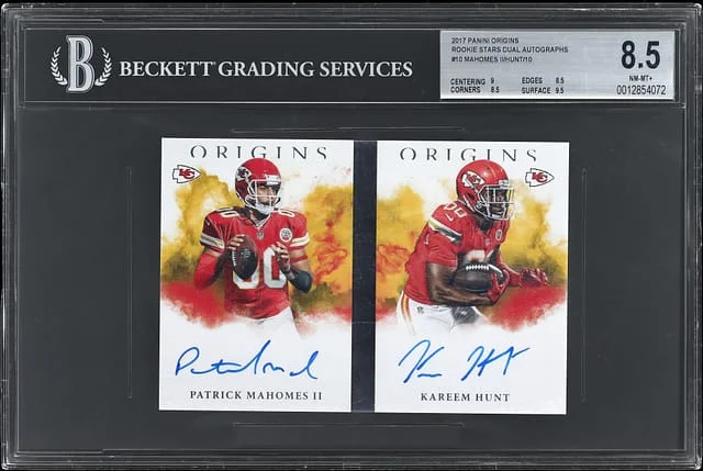 2017 Panini Origins Patrick Mahomes II/Kareem Hunt Stars Dual Autographs #RDS-KC card image