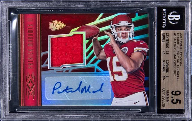 2017 Panini Patrick Mahomes II Phoenix Jersey Autographs #18 card image