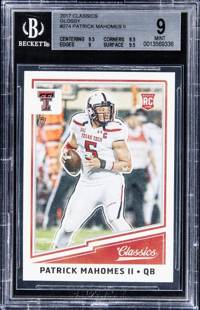 2017 Panini Patrick Mahomes II Classics Blue Back #274 card image