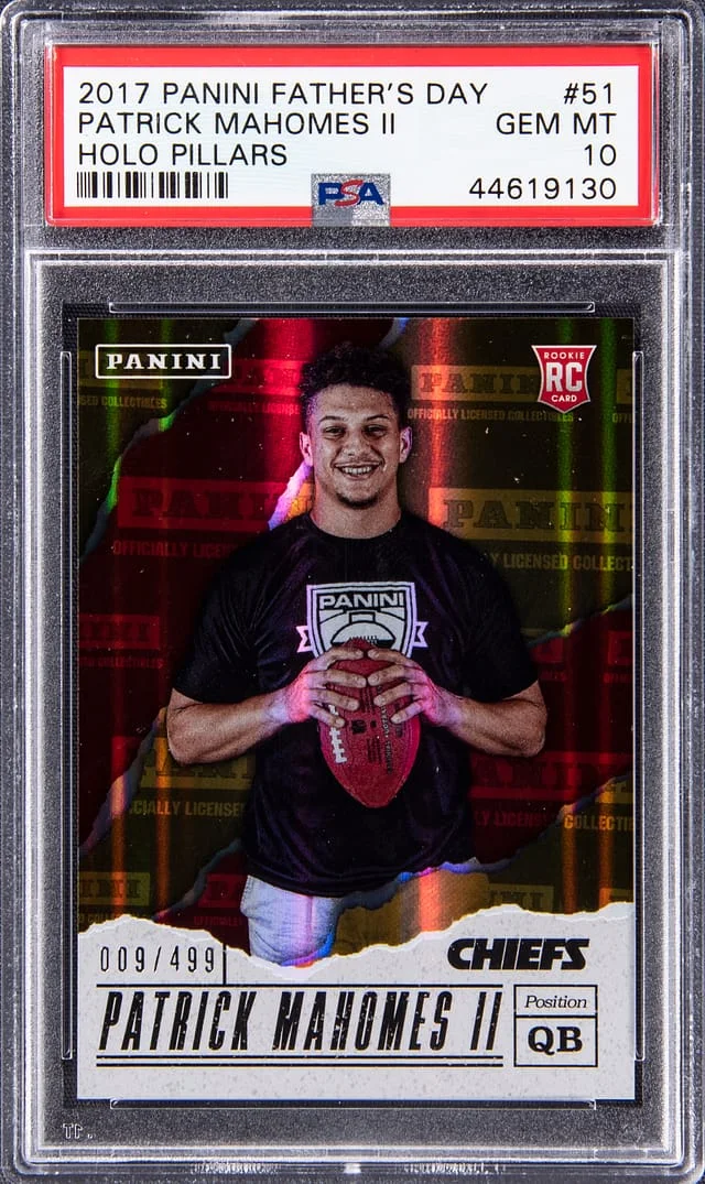 2017 Panini Patrick Mahomes II Father's Day Hyperplaid #51 card image