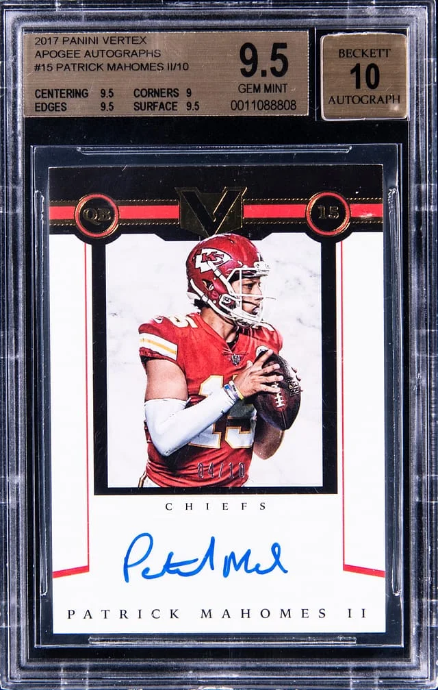 2017 Panini Patrick Mahomes II Vertex Apogee Autographs #AA-PM card image