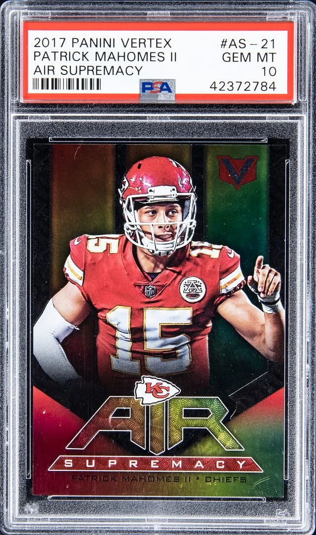 2017 Panini Patrick Mahomes II Vertex Air Supremacy #AS-21 card image