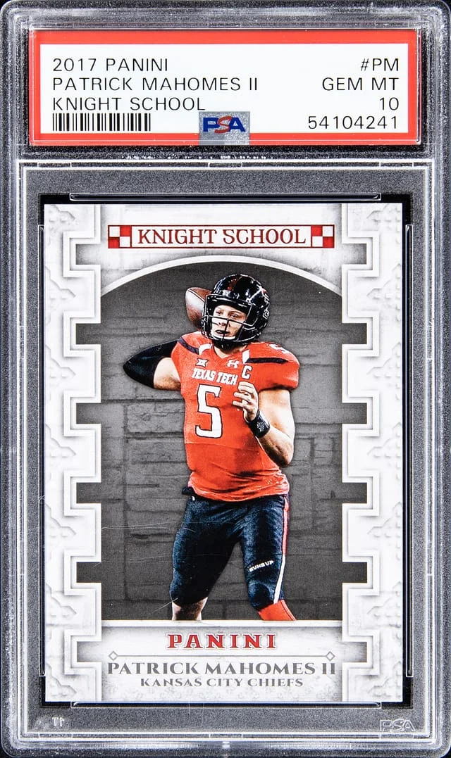 2017 Panini Patrick Mahomes II Knight School #PM card image