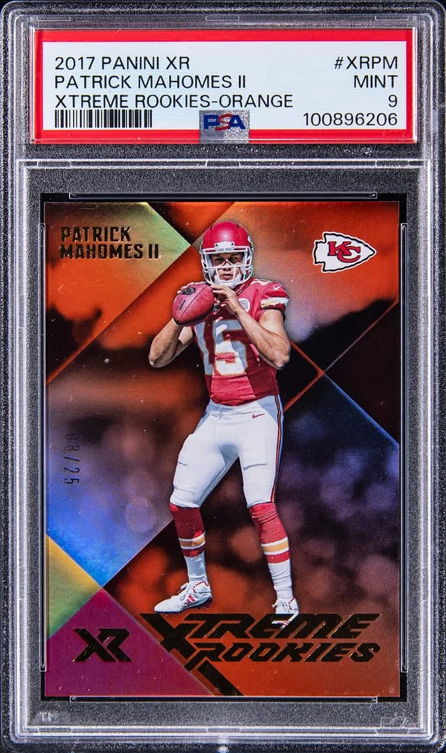 2017 Panini Patrick Mahomes II XR Xtreme Rookies Orange #XRPM card image