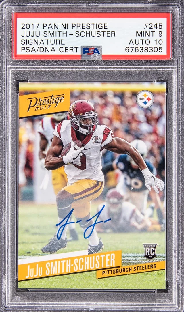 2017 Panini Prestige JuJu Smith-Schuster Signature #245 card image