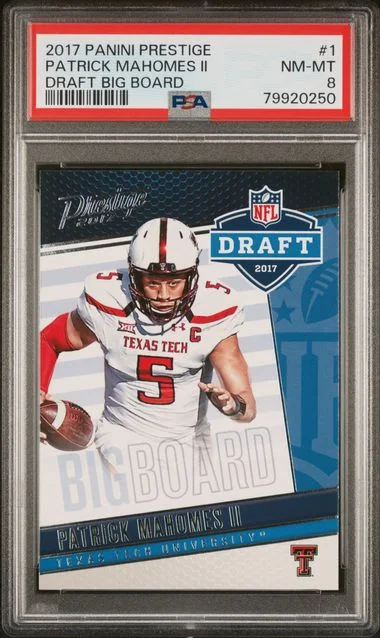 2017 Panini Prestige Patrick Mahomes II Draft Big Board #1 card image