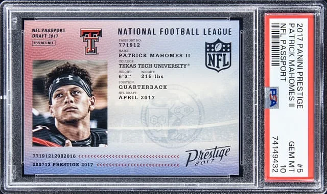 2017 Panini Prestige Patrick Mahomes II NFL Passport #5 card image