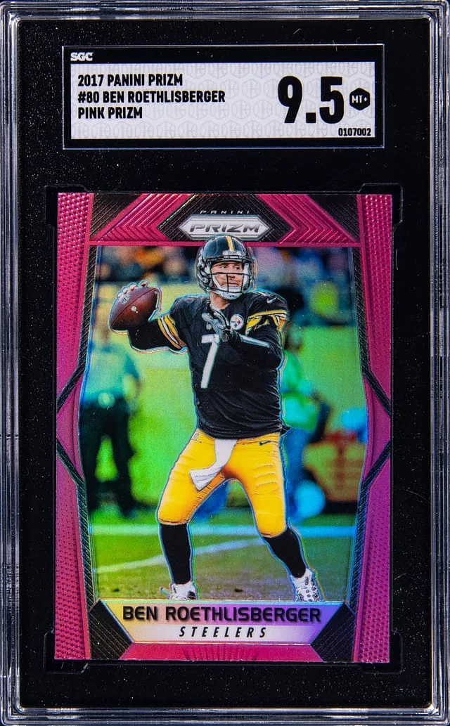 2017 Panini Prizm Ben Roethlisberger Pink Prizm #80 card image