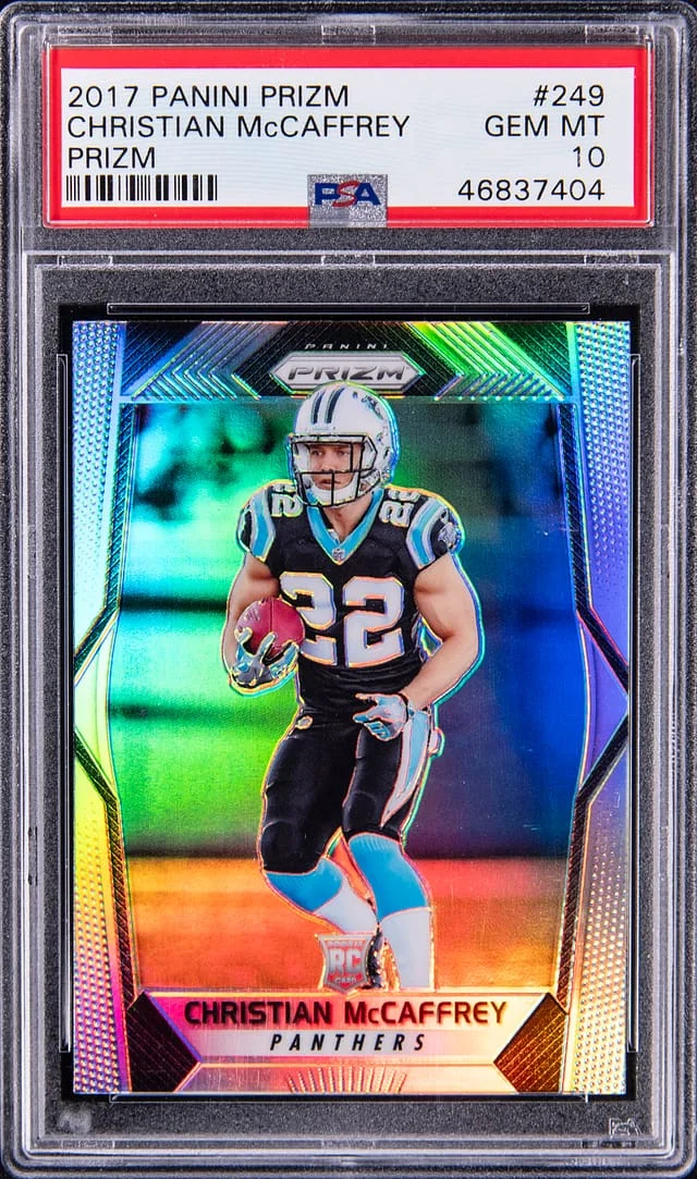 2017 Panini Prizm Christian McCaffrey Silver #249 card image