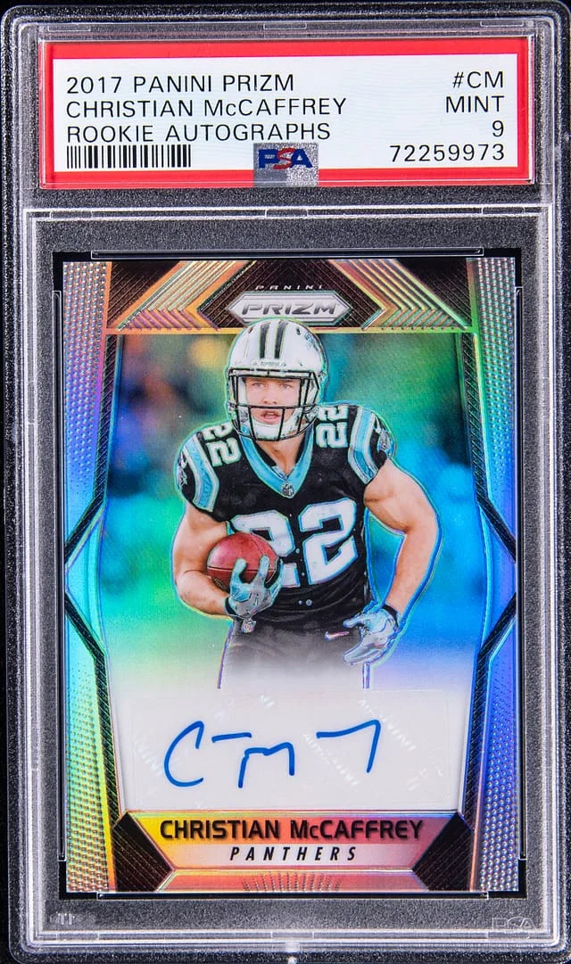 2017 Panini Prizm Christian McCaffrey Autograph #CM card image