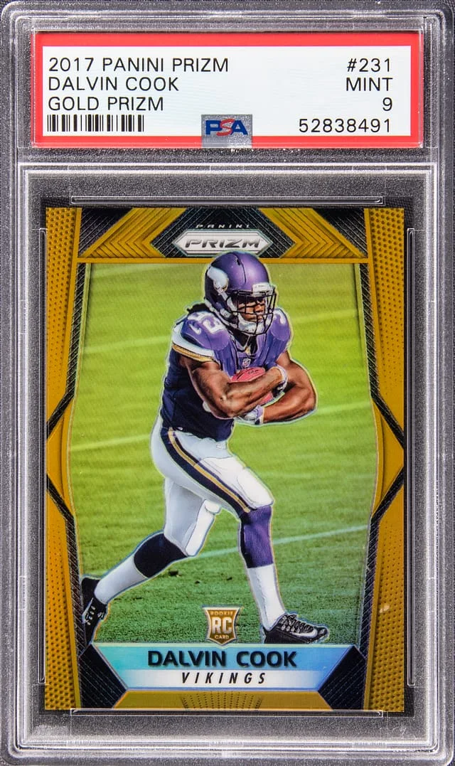 2017 Panini Prizm Dalvin Cook Gold Prizm #231 card image