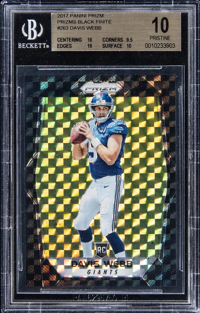 2017 Panini Prizm Davis Webb Black Finite #263 card image
