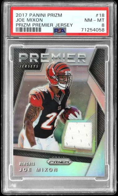 2017 Panini Prizm Joe Mixon Prizm Premier Jersey #18 card image