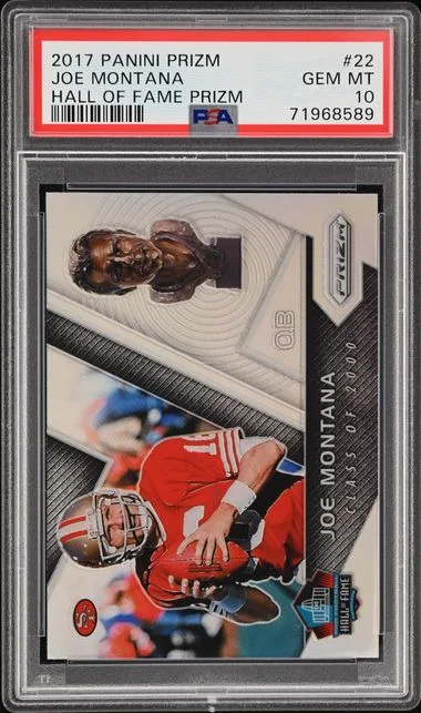 2017 Panini Prizm Joe Montana Hall Of Fame Prizm #22 card image