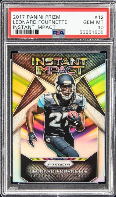 2017 Panini Prizm Leonard Fournette Instant Impact #12 card image