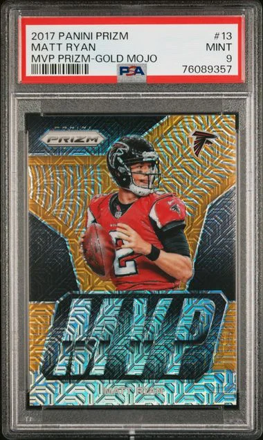 2017 Panini Prizm Matt Ryan MVP Prizm Gold Mojo #13 card image