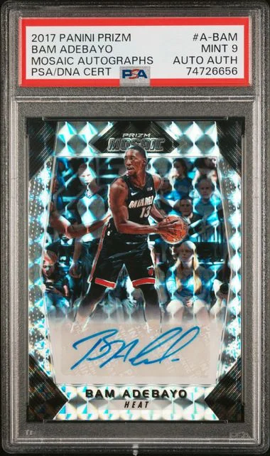 2017 Panini Prizm Mosaic Autographs A-Bam Bam Adebayo #no-number card image