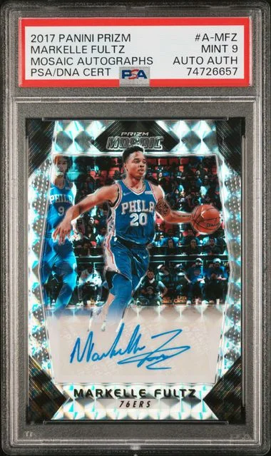 2017 Panini Prizm Mosaic Autographs A-Mfz Markelle Fultz #no-number card image