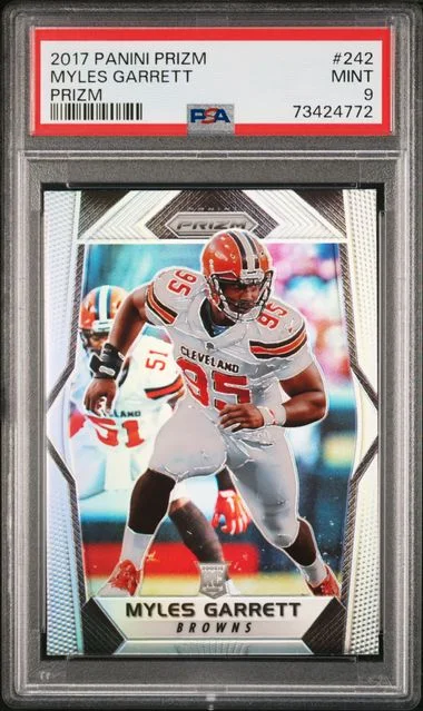 2017 Panini Prizm Myles Garrett Silver Prizm #242 card image