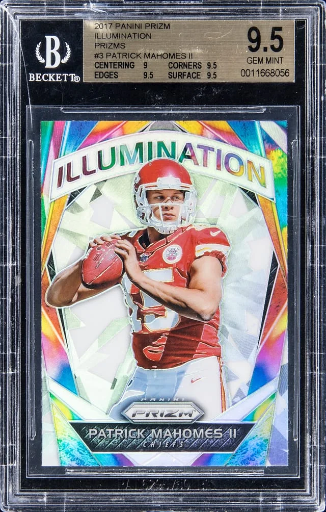 2017 Panini Prizm Patrick Mahomes II Illumination #3 card image