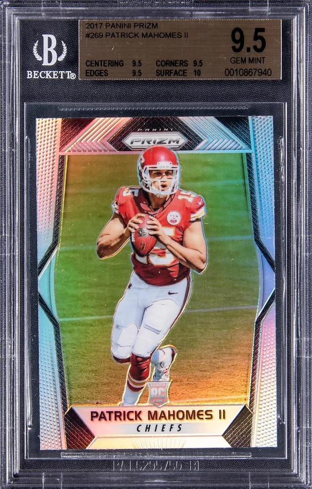 2017 Panini Prizm Patrick Mahomes II - True Gem Example Silver #269 card image