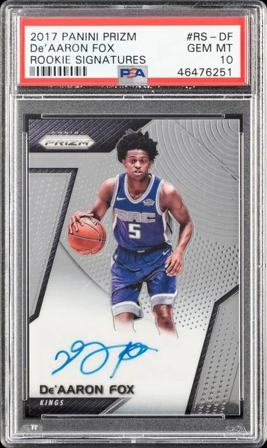2017 Panini Prizm Signatures Rs-Df De'Aaron Fox #no-number card image