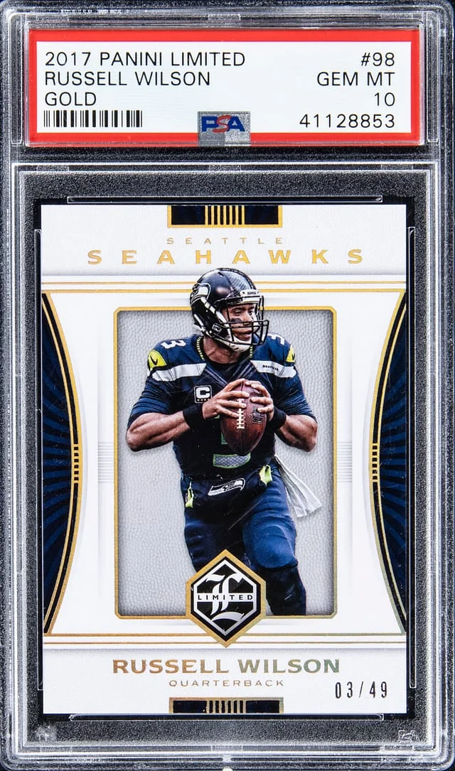 2017 Panini Russell Wilson Limited Gold #98 card image