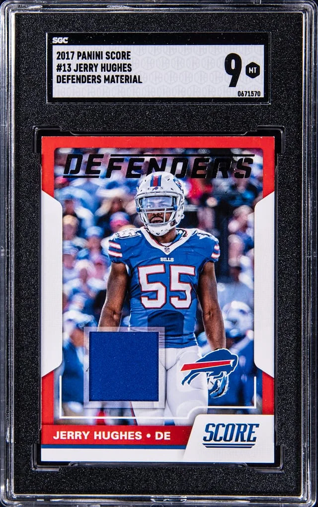 2017 Panini Score Jerry Hughes Defenders Material #13 card image