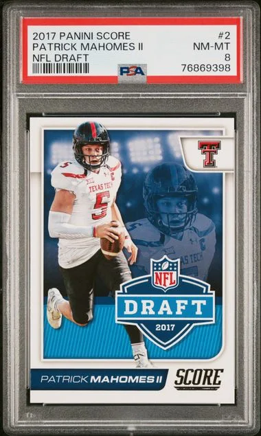 2017 Panini Score Patrick Mahomes II NFL Draft #2 card image
