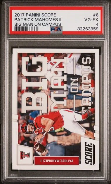 2017 Panini Score Patrick Mahomes II Big Man On Campus #6 card image