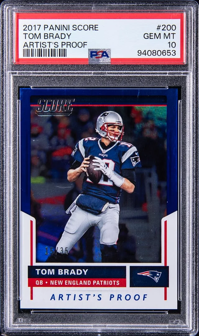 2017 Panini Score Tom Brady Artist's Proof #200 card image