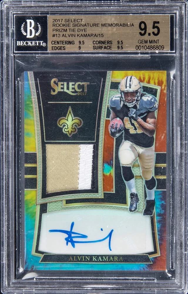 2017 Panini Select Alvin Kamara Prizm Tie Dye #RM-AK card image