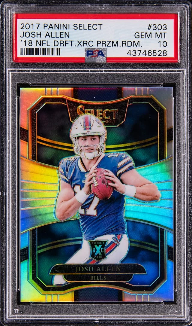 2017 Panini Select Josh Allen 18 NFL Draft XRC Prizm Redemption #303 card image