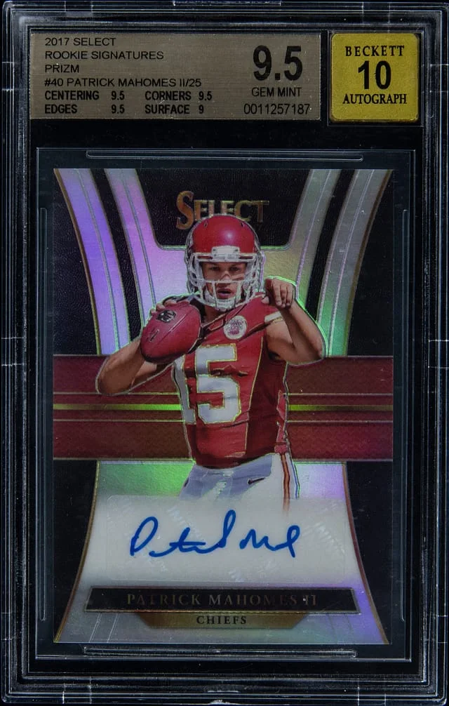 2017 Panini Select Patrick Mahomes II Signatures Prizm #RS-PM card image