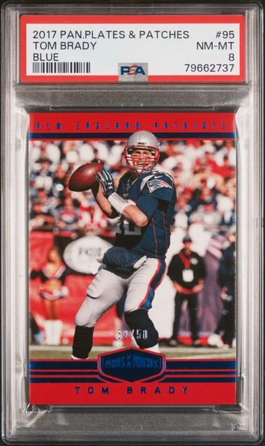 2017 Panini Tom Brady Plates & Patches Blue #95 card image