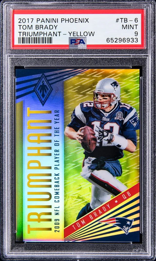 2017 Panini Tom Brady Phoenix Triumphant Yellow #TB-6 card image