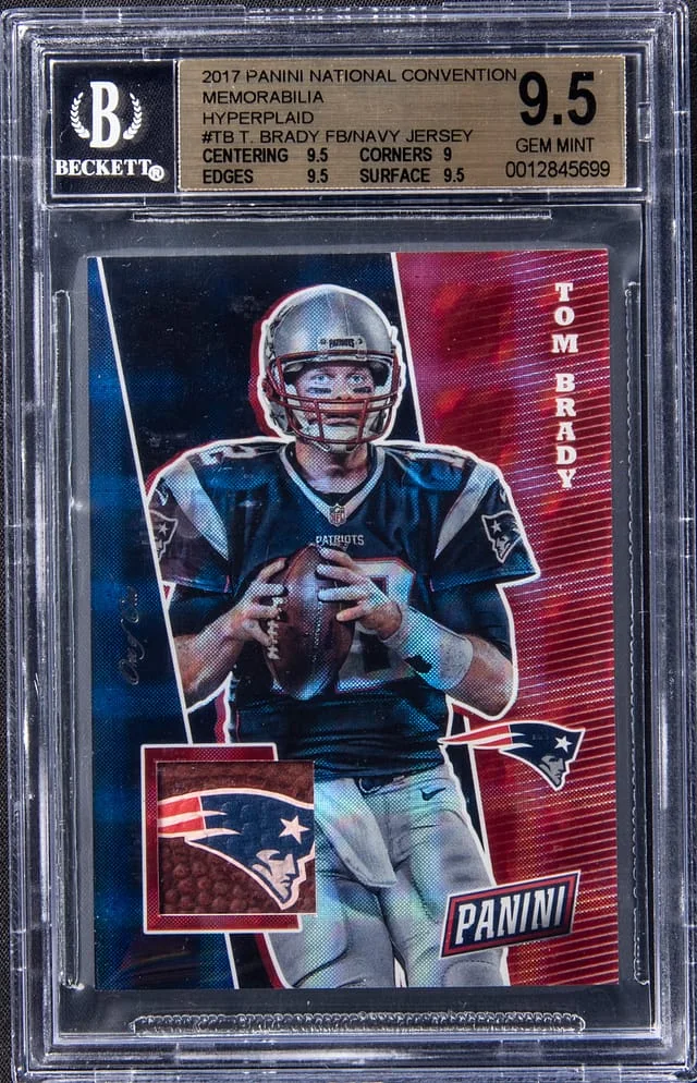 2017 Panini Tom Brady National Convention Memorabilia Hyperplaid #TB card image