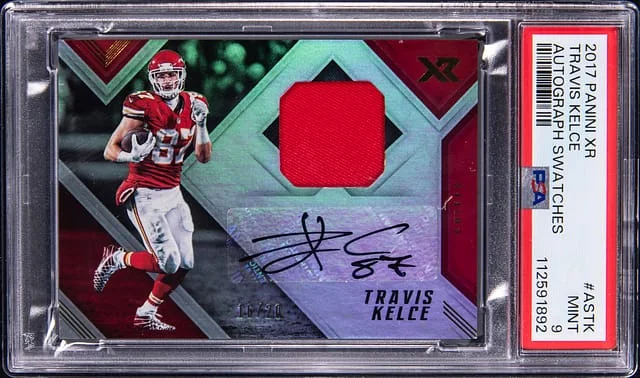 2017 Panini Travis Kelce XR Autograph Swatches #AS-TK card image