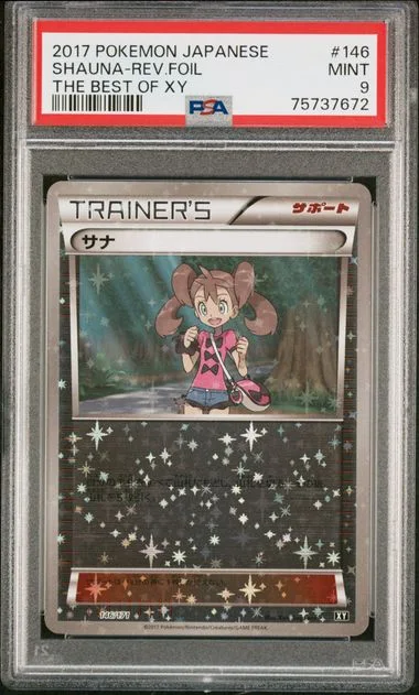 2017 Pokemon Japanese The Best Of XY Reverse Foil Shauna #146 card image
