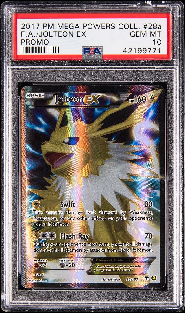 2017 Pokemon Mega Powers Collection Promo Full Art Jolteon EX #28a card image
