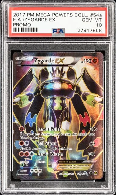 2017 Pokemon Mega Powers Collection Promo Full Art/Zygarde Ex #54A card image
