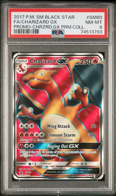 2017 Pokemon SM Black Star Promo Charizard GX Premium Collection Full Art Charizard GX #SM60 card image