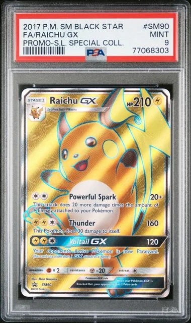 2017 Pokemon Sm Black Star Promo Shining Legends Special Collection Full Art/Raichu Gx #Sm90 card image