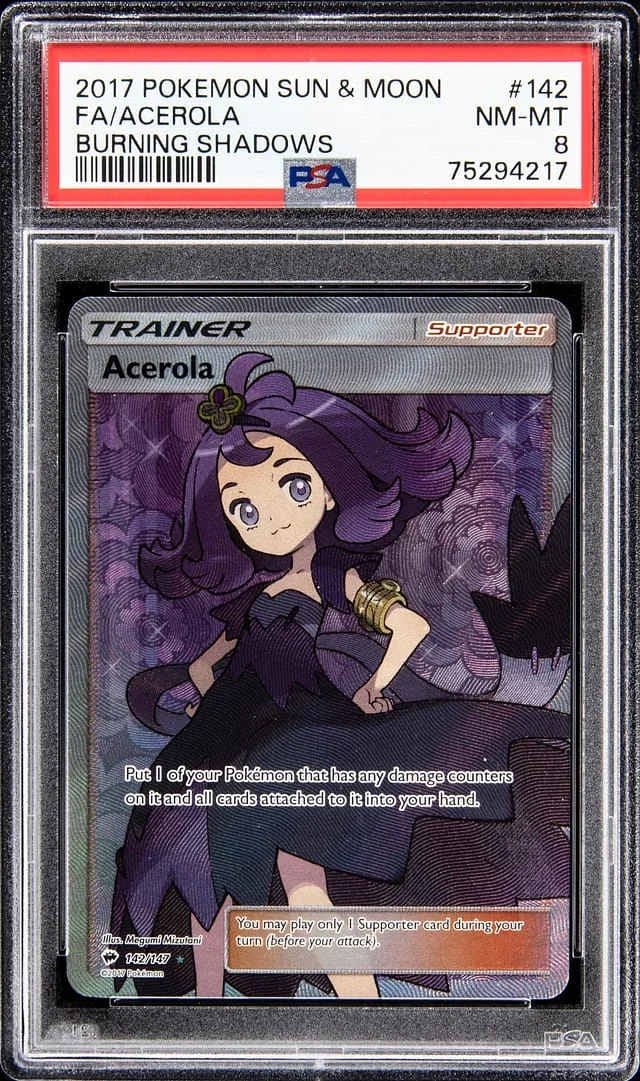 2017 Pokemon Sun & Moon Burning Shadows Acerola #142 card image