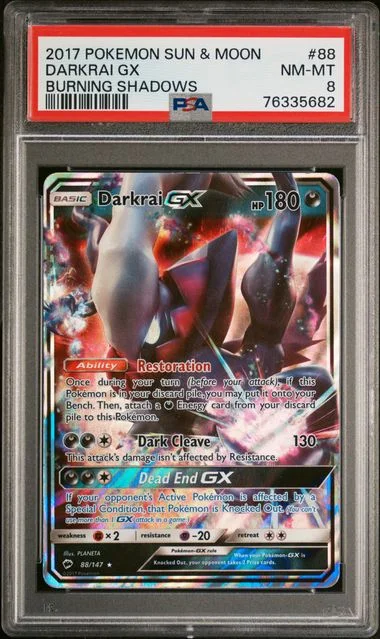 2017 Pokemon Sun & Moon Burning Shadows Darkrai Gx #88 card image