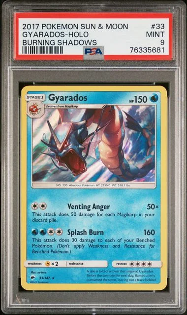 2017 Pokemon Sun & Moon Burning Shadows Gyarados-Holo #33 card image