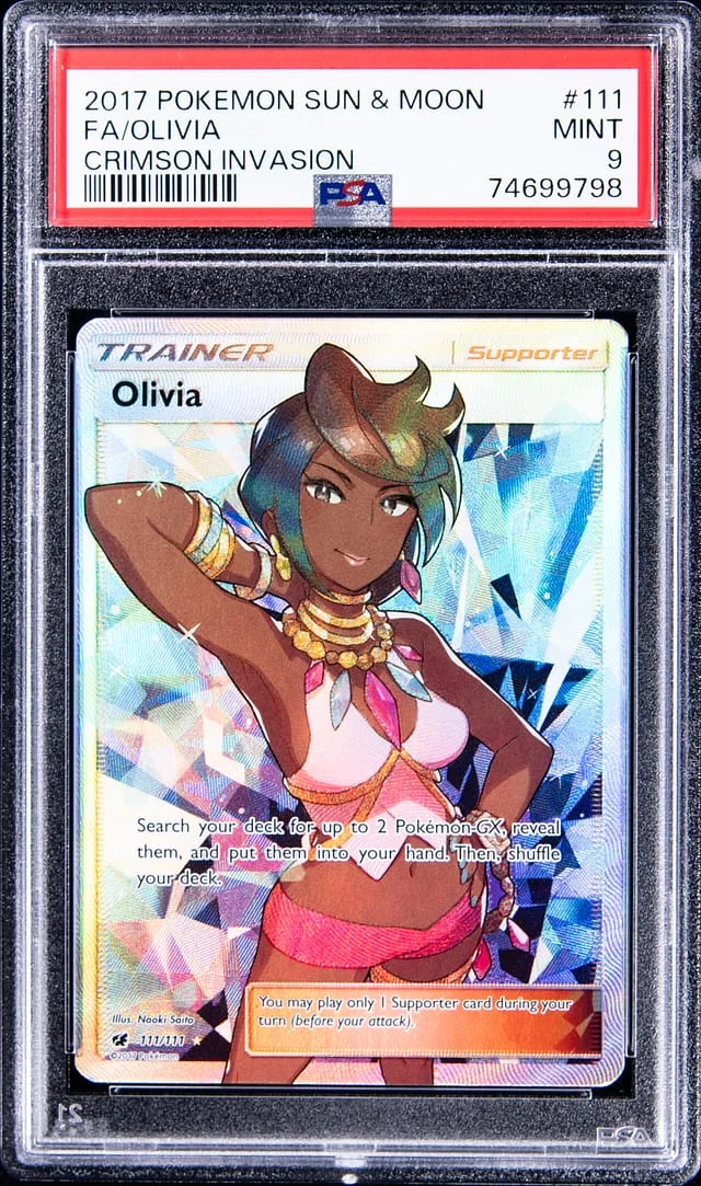 2017 Pokemon Sun & Moon Crimson Invasion Olivia #111 card image