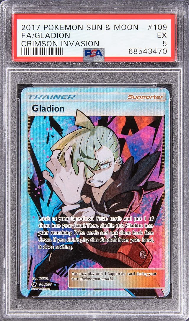 2017 Pokemon Sun & Moon Crimson Invasion Ultra Rare Full Art Gladion #109 card image